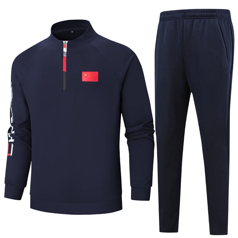Sports Suits For Men And Women, Running Casual Couples, Parent-Child Sports Suits, Half-Cardigan Jackets And Trousers - Image 5